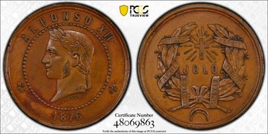 1876 Medal Pérez Guerra-758 Ae Joló Campaign AU58