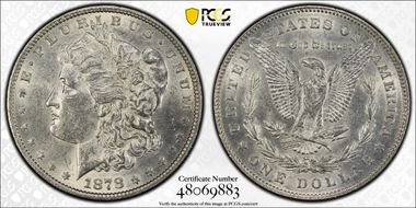 1878 7/8TF $1 Strong AU55