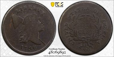 1796 1/2C C-2 With Pole VG8BN