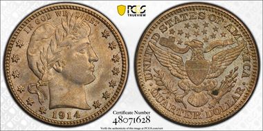 1914-S 25C MS64