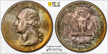1948-S 25C MS66+