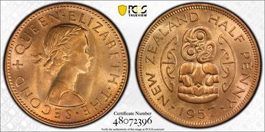 1957 1/2D MS64RD