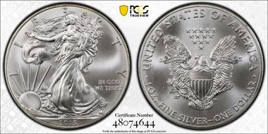 2015 $1 Silver Eagle MS69