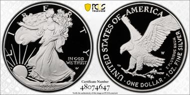 2023-W $1 Silver Eagle PR70DCAM