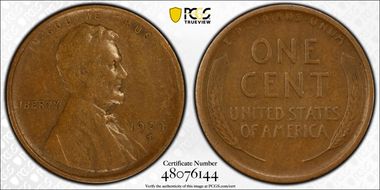 1909-S 1C Lincoln F15BN