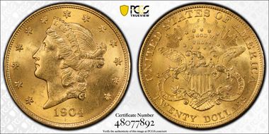 1904 $20 MS63