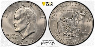 1974-D $1 MS64