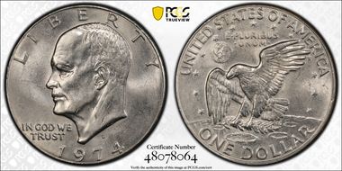 1974-D $1 MS62
