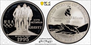 1995-P $1 Cycling PR69DCAM