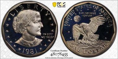 1981-S SBA$1 Type 1 PR68DCAM