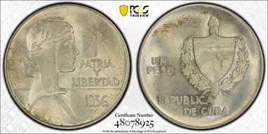 1936 Peso ABC KM-22 MS63