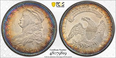 1824 50C Over Various Dates MS62