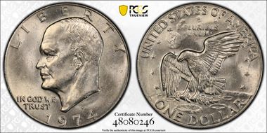 1974-D $1 MS62