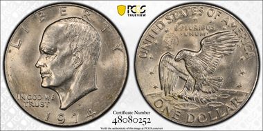 1974-D $1 MS62