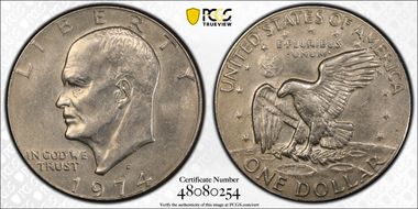 1974-D $1 AU55