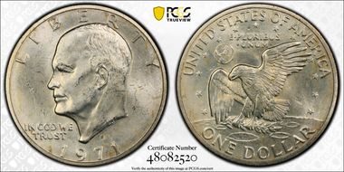1971-S $1 Silver MS64