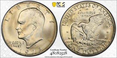 1973-S $1 Silver MS67