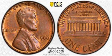 1960 1C Large Date MS62RB