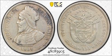 1904 25C KM-4  Ag N1