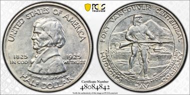 1925 50C Fort Vancouver MS62