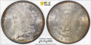 1878 7/8TF $1 Strong MS63