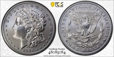 2021-CC Privy $1 Morgan Dollar 100th Anniversary MS70