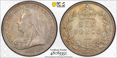 1893 6D S-3941 Old Head MS63