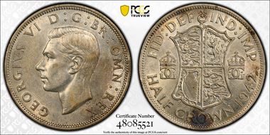 1942 1/2 Cr S-4080 AU55