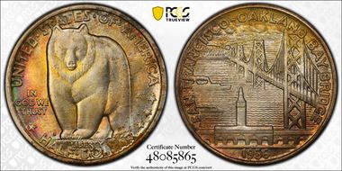 1936-S 50C Bay Bridge MS67+