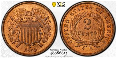 1869 2C RPD FS-302 MS66+ RB