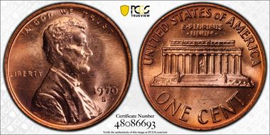 1970-S 1C Small Date MS64RD