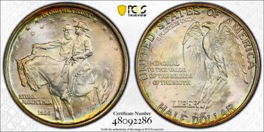 1925 50C Stone Mountain MS68