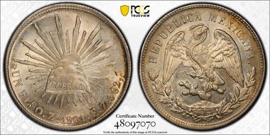 1901-Zs FZ Peso KM-409.3 MS62