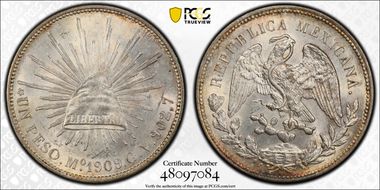 1909-Mo GV Peso KM-409.2 MS63