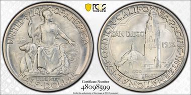 1936-D 50C San Diego MS66