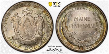 1920 50C Maine MS66+