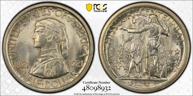 1921 50C Missouri MS65