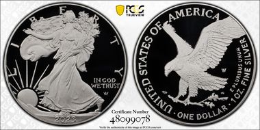 2023-W $1 Silver Eagle PR70DCAM