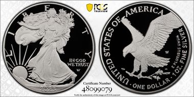 2023-W $1 Silver Eagle PR70DCAM
