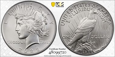 2023 $1 Peace Dollar MS70