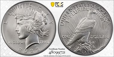 2023 $1 Peace Dollar MS70