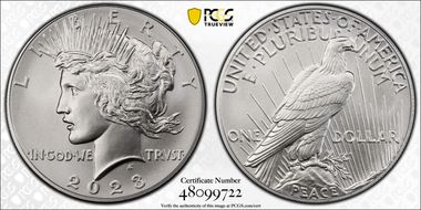 2023 $1 Peace Dollar MS70