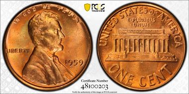 1959 1C MS64RD