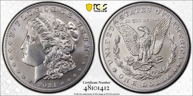 2021-D $1 Morgan Dollar 100th Anniversary MS68