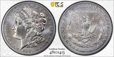 2021 $1 Morgan Dollar 100th Anniversary MS69