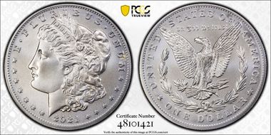 2021-O Privy $1 Morgan Dollar 100th Anniversary MS69