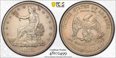 1873-S T$1 Trade XF40