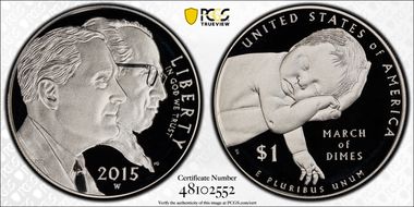 2015-W $1 March of Dimes PR69DCAM