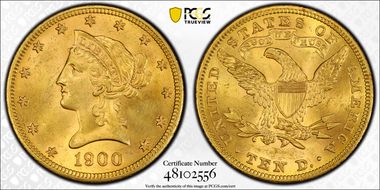 1900 $10 MS63+