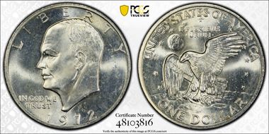 1972-S $1 Silver MS67